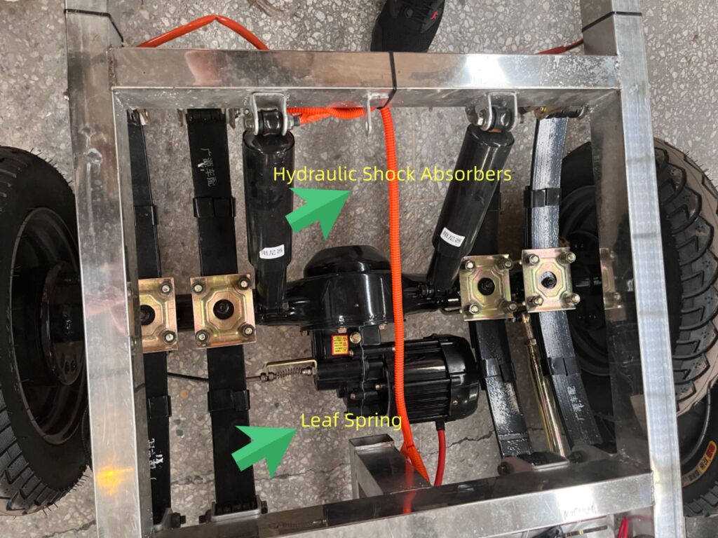 Hydraulic/Pneumatic Shock Absorbers for electric cargo tricycle