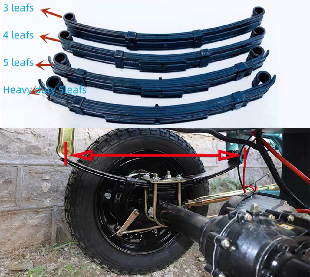 Leaf Spring absorber of cargo electric tricycle