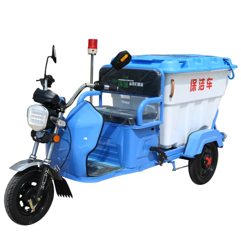 Tricycle d'assainissement avec poubelle