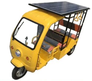 electric rickshaw with solar panel