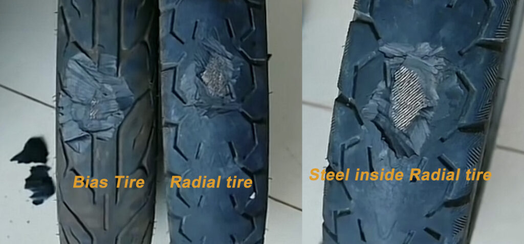 Bias Tire and Radial tire for e-tuks