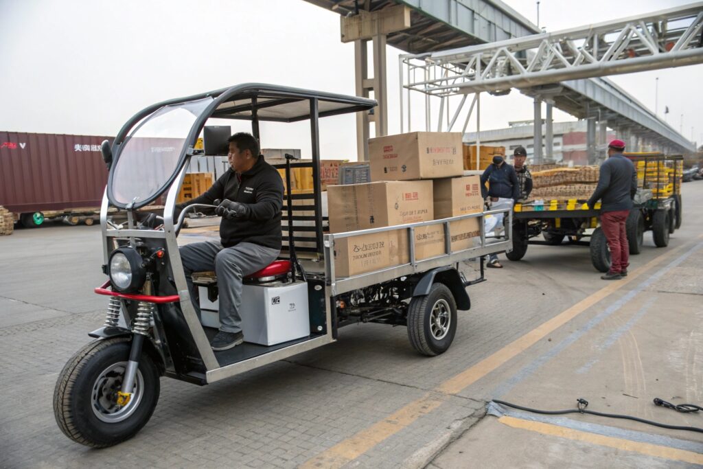 an 3 wheel electric cargo tuk loading capacity is