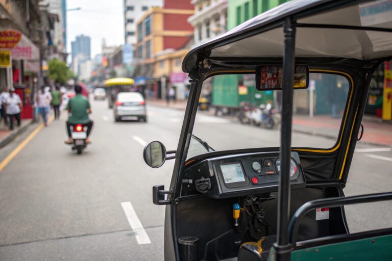 an electric tuk tuk s speed is set by its motor rp