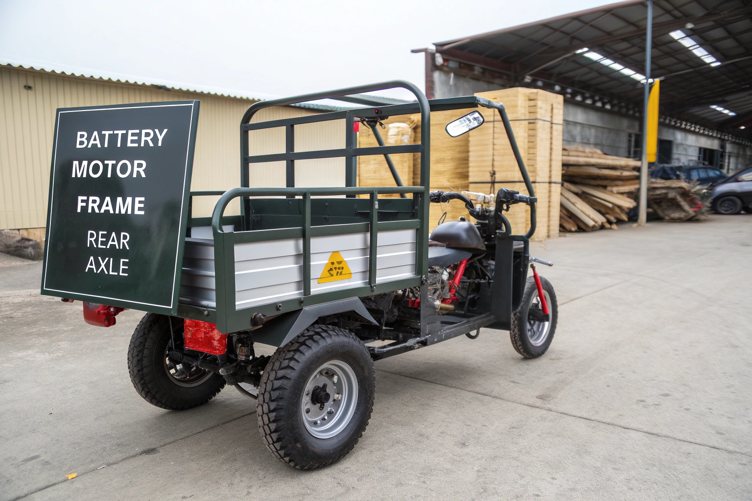 breakdown of electric cargo tricycle components