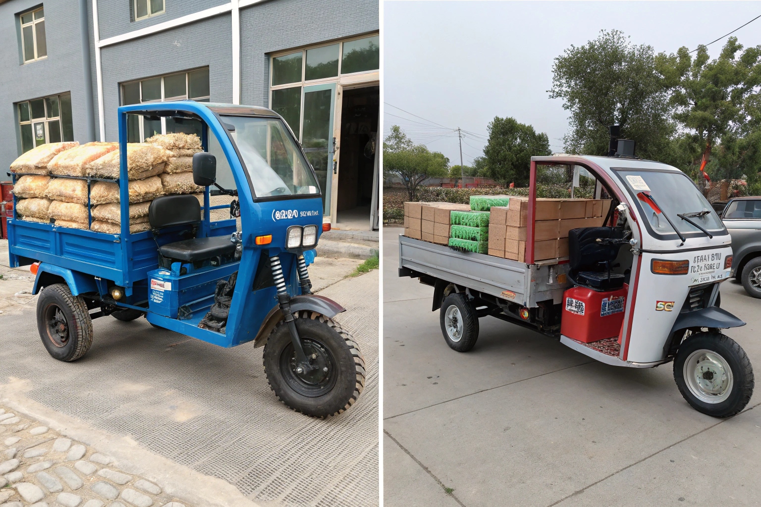 Different types of electric cargo tricycles for different business needs