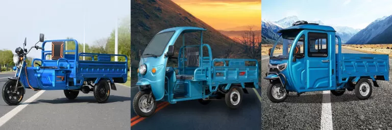 3 tipos de rickshaw eléctrico de carga