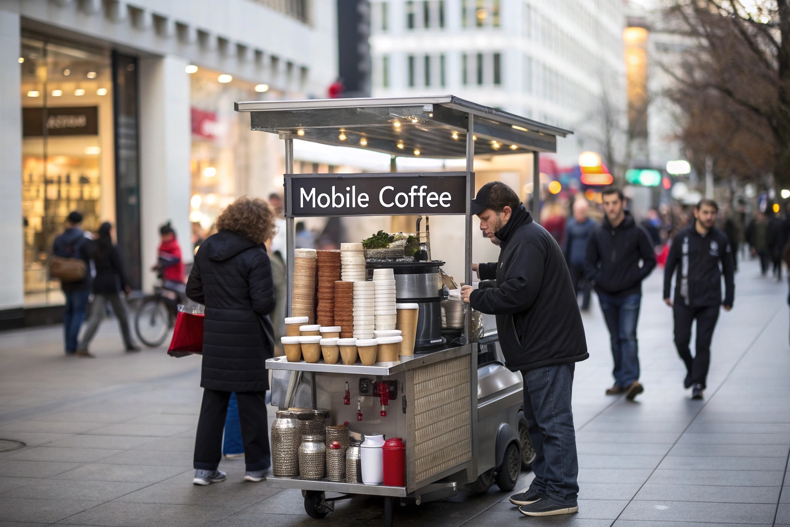 a graph showing the positive ROI and payback period of a food cart