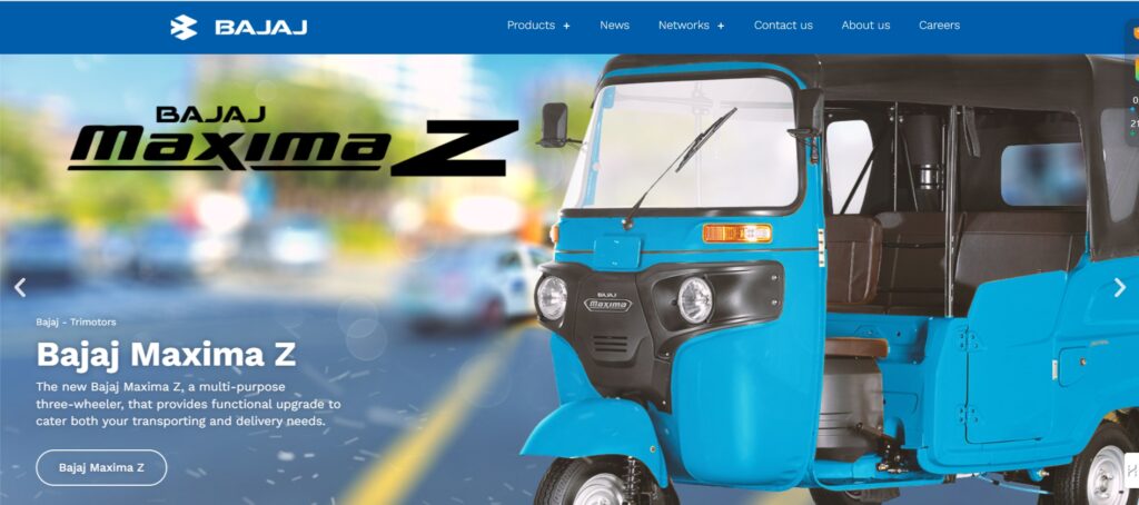 Bajaj website in Philippines