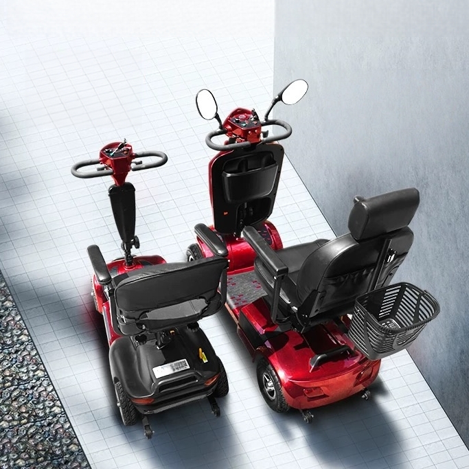Mobility scooters of different sizes