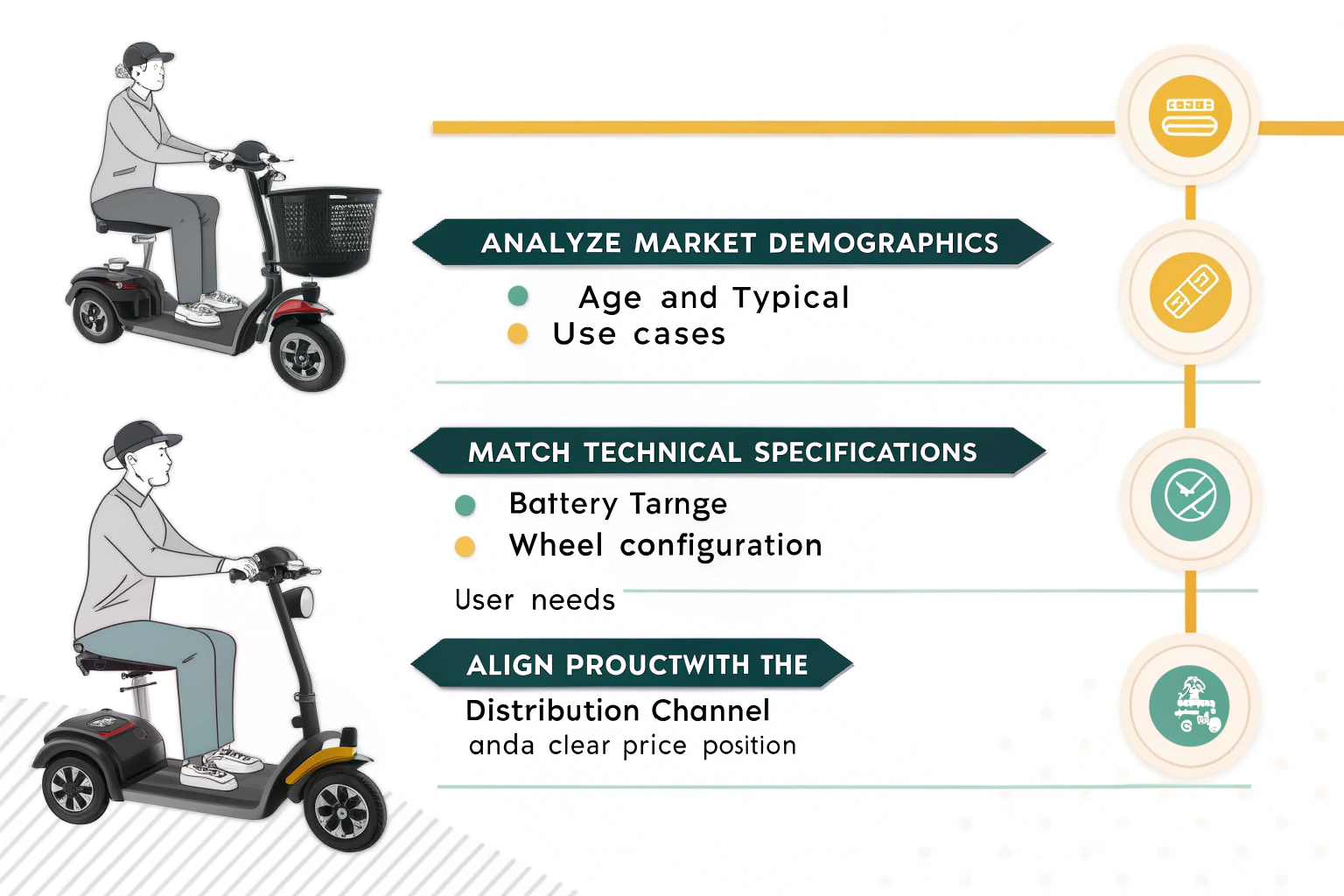 a fleet of different mobility scooters ready for export