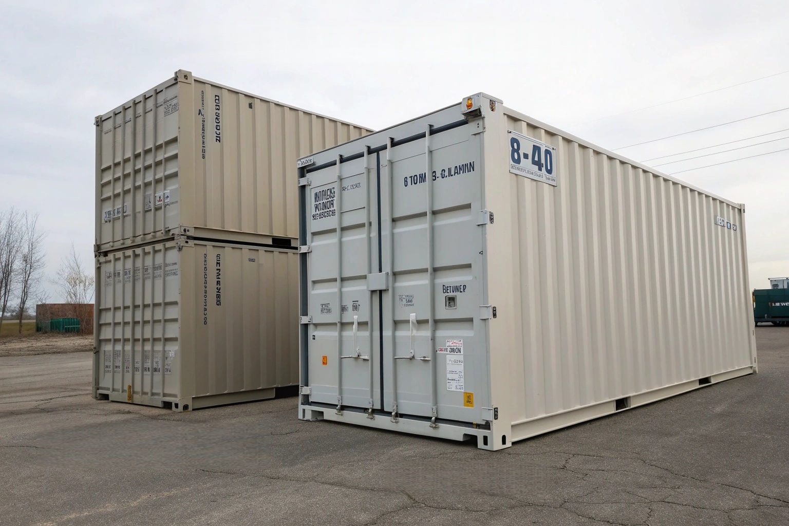 a 40HQ container showing the extra height for stacking electric tricycle parts