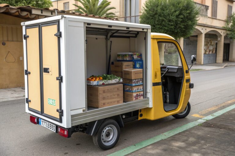 a tuk cargo pickup van with enclosed box they are