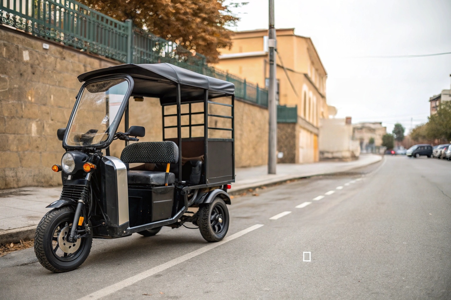 a person looking at the speedometer and battery gauge of an electric tricycle
