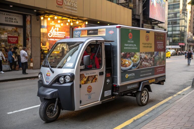 an electric tricycle van is the perfect platform f