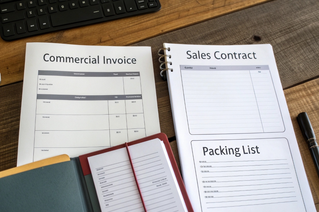Commercial invoice and packing list for an electric cargo tricycle