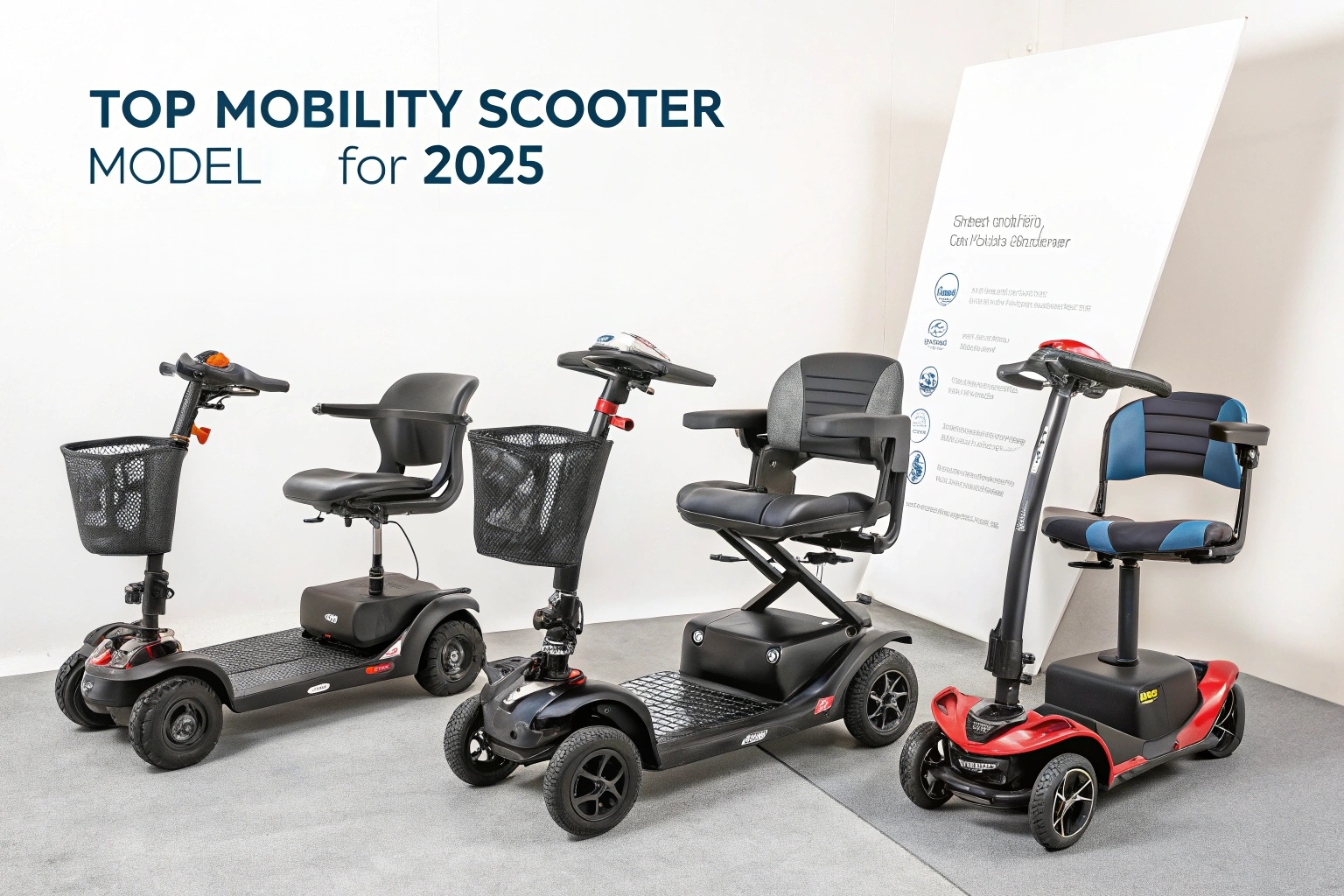 A sleek, futuristic-looking ultra-lightweight mobility scooter displayed against a clean, white background