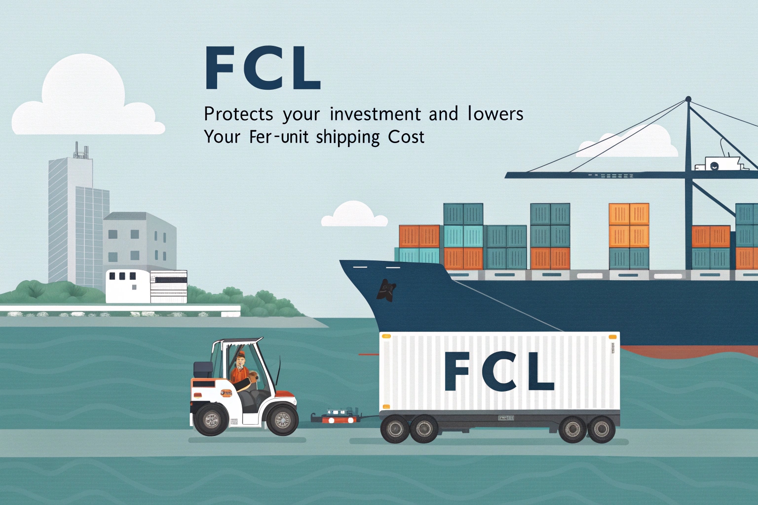 FCL container being loaded with SKD electric tricycle parts at a factory