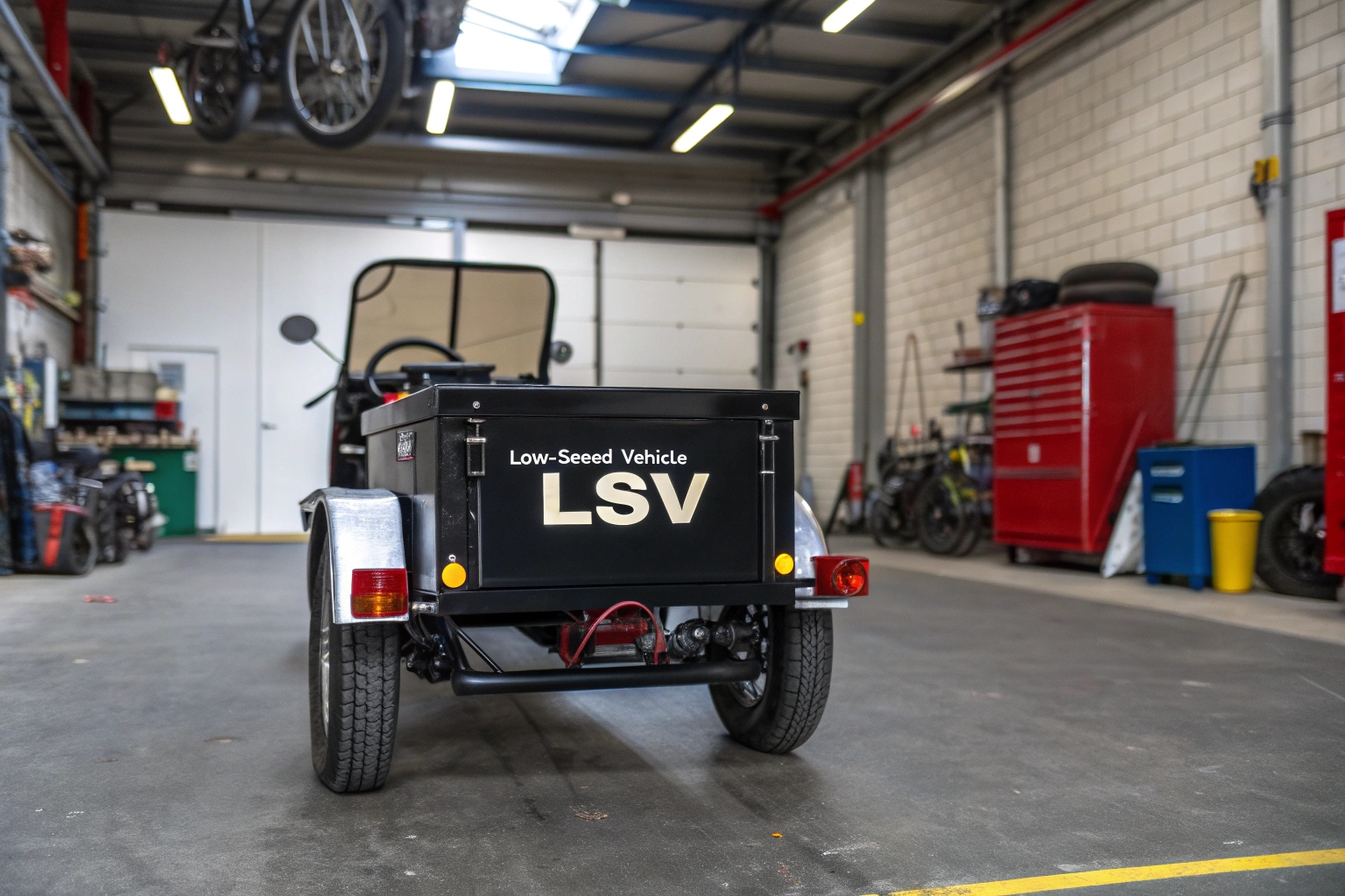 a safety warning symbol next to an electric tricycle speedometer