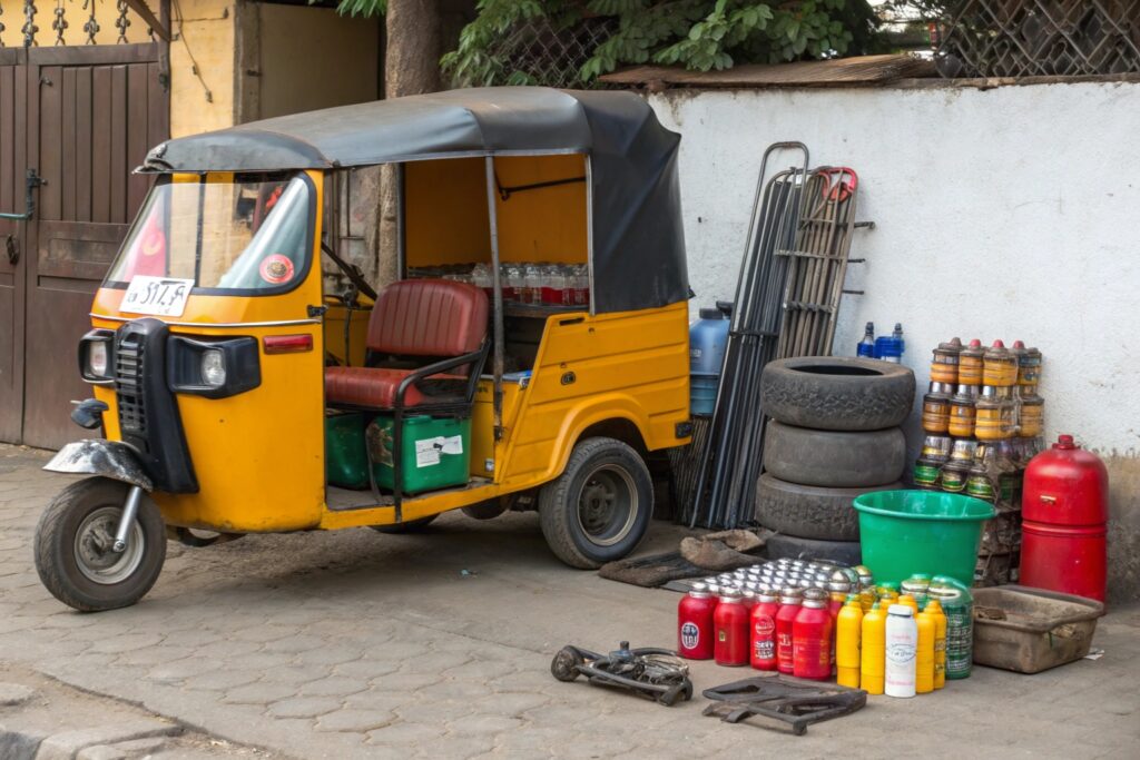 tuk truck stocking consumables keeps vehicles