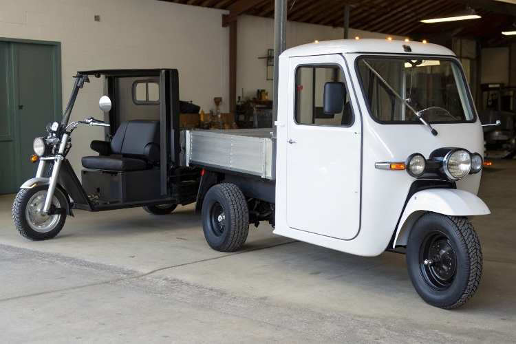 A graph showing the dramatically lower annual running costs of an electric truck compared to a gasoline one