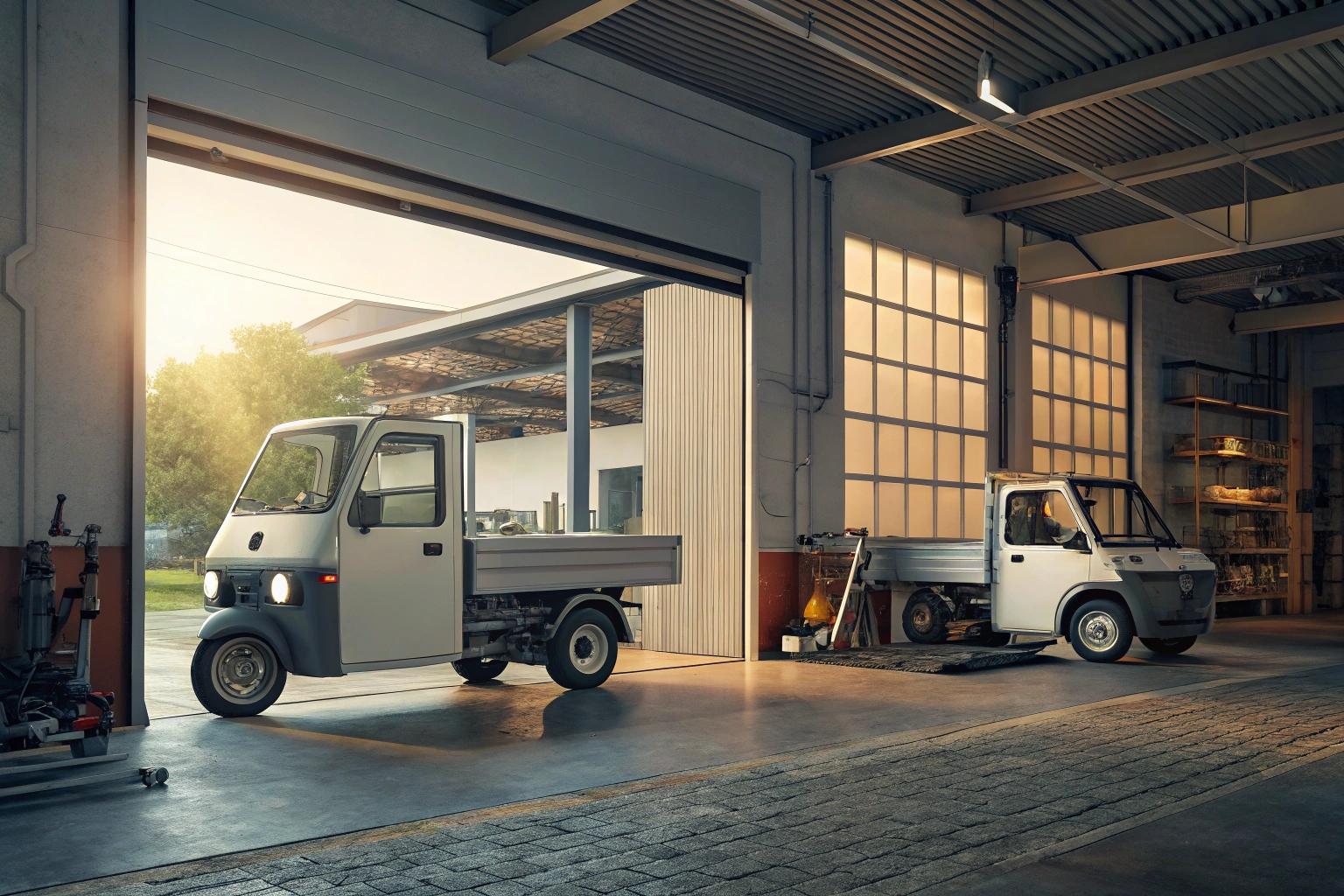 A simple chart comparing the annual operating costs of a diesel truck vs. an electric garbage trike