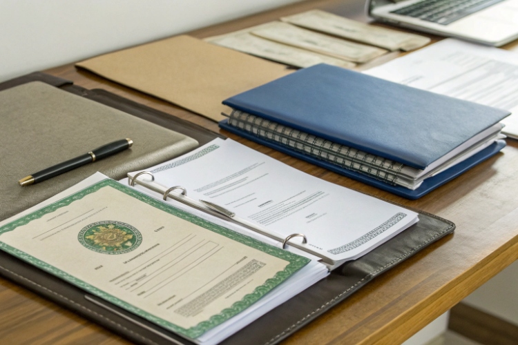 A close-up of a UN38.3 certificate and an MSDS document for a lithium battery