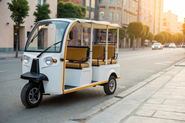 A clean electric motor next to a complex, oily gasoline engine